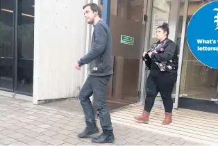  ??  ?? Tyler Stokes and Monique Carlaw leaving court this week.