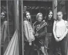  ?? THE CANADIAN PRESS ?? Leandra Earl, left, Kylie Miller, Jordan Miller and Eliza Enman McDaniel, of The Beaches, hope to make waves with their next album. They’re currently brainstorm­ing ideas drawn from life on the road.