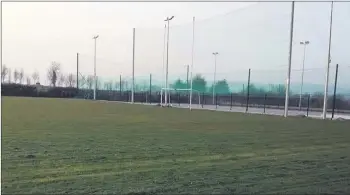  ??  ?? Glenville GAA Club’s all-weather pitch, which is nearly completed.