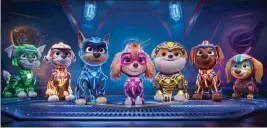  ?? SPIN MASTER ENTERTAINM­ENT/PARAMOUNT PICTURES ?? The lovable puppy pals are back for a new adventure in “Paw Patrol: The Mighty Movie.”