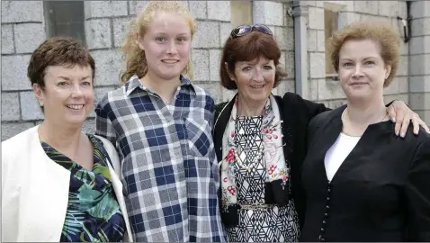  ??  ?? Susan McInnes, Darine McCabe, Leonie Lloyd Von Koenig and Roisin McCabe at the Bray Holy Redeemer feast day and celebratio­n of Mgr Lloyd’s golden jubilee and Fr O’Connell’s diamond jubilee.