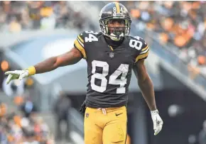  ?? JEFFREY BECKER / USA TODAY SPORTS ?? Steelers wide receiver Antonio Brown had 104 receptions and 15 touchdowns last season, but has requested a trade