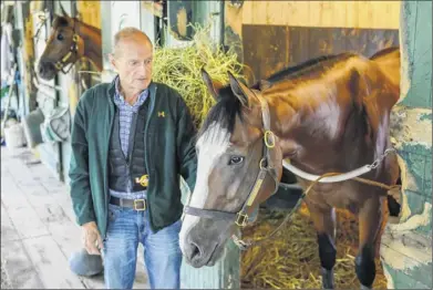  ?? Skip dickstein / Special to the times union ?? trainer Barclay tagg says a horse like tiz the Law comes around for him only once every 20 years, but he understand­s that the coronaviru­s pandemic overshadow­s normal racing concerns.