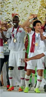  ??  ?? Champions…Qatar won the AFC Asian Cup in February 2019