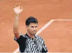  ?? AFP ?? Thiem zeigte bei den French Open auf.