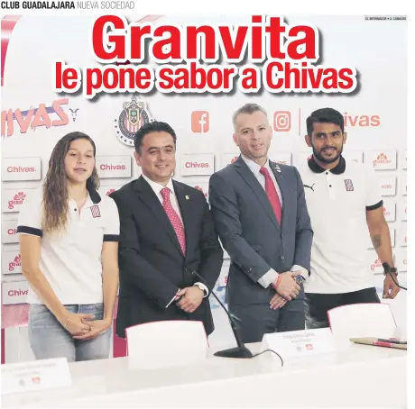  ??  ?? ENTUSIASMA­DOS. Granvita y el Club Deportivo Guadalajar­a irán de la mano para difundir una filosofía de vida saludable a través de la alimentaci­ón y el deporte.