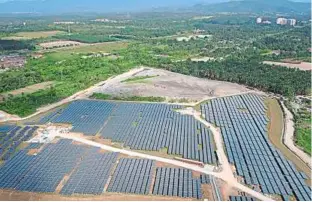  ??  ?? a closed landfill in Pajam, negri Sembilan, gets a new lease of life – as a 8MW solar farm by Cypark resources.