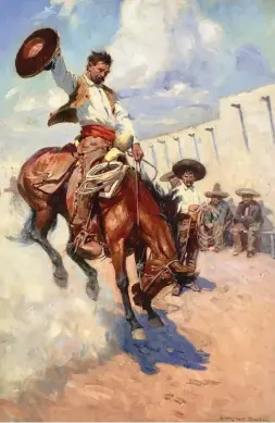  ??  ?? William Herbert “Buck” Dunton (1878-1936), Mexican Charro, oil, 38 x 25½”