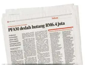  ??  ?? Keratan akhbar BH 5 Ogos lalu.