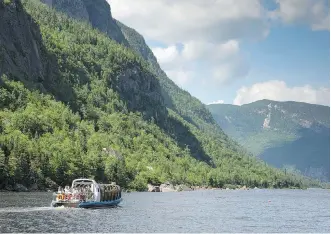  ?? MATHIEU DUPUIS/ TOURISM QUEBEC ?? A boat ride through the Hautes-Gorges-de-la-Rivière-Malbaie National Park, located a couple of hours east of Quebec City, is a wonderful way to experience nature in Quebec.