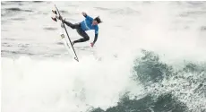  ?? Picture: WSL / Poullenot ?? Despite big moves like this, South African Shane Sykes was unable to advance past Round 3 of the Pull &amp; Bear Pantin Classic Galicia Pro this week.