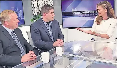  ?? SUBMITTED PHOTO ?? Screen shot from the Facebook Live segment for Trout River Industries’s episode of “Worldwide Business with kathy ireland” to be aired in August on Fox Business News and Bloomberg.