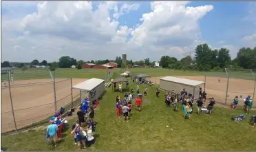  ?? SUBMITTED ?? People gather at LaGrange Community Park for softball in 2020.