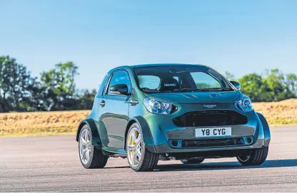  ??  ?? Small is beautiful when it comes to the new V8 Cygnet from Aston Martin.