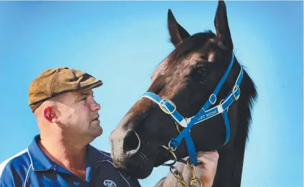  ??  ?? Black Caviar with her trainer Peter Moody who is proud of the fact that his star horses retired at the top of their game.