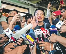  ?? ?? Ressa es perseguida en Filipinas, acusada de distribuir noticias falsas y evasión fiscal