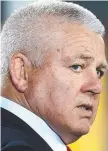  ??  ?? Lions coach Warren Gatland.