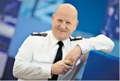  ??  ?? Mike Barton, who is stepping down as chief constable of Durham after establishi­ng it as the country’s most successful force. He says the police’s principle job should be to break the cycle of reoffendin­g