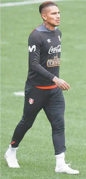  ?? Afp ?? Guerrero teve participaç­ão discreta no último treino do Peru