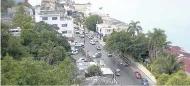  ??  ?? An aerial view of sections of Montego Bay’s Hip Strip.