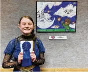  ?? LONDON BISHOP / STAFF ?? Eighth grader Savannah Garrett took home first place for her piece, ‘Mr. Moon.’