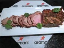  ?? PHOTO COURTESY OF ARAMARK ?? Carved roast veal.