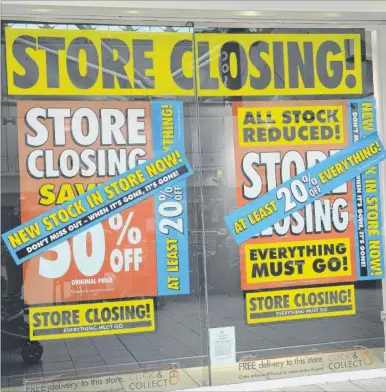  ?? Picture: Gary Browne FM4411556 ?? BHS in County Square is closing but no official date has been announced