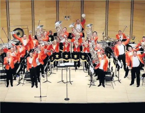  ??  ?? The Cory Band, pictured, and the Tylorstown Band will go up against 10 others from across Wales to compete for the S4C Band Cymru 2018 title