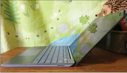  ??  ?? The Surface Laptop Go holds no surprises in terms of port layout: there’s a Surface Connector port on tie right side of the laptop...