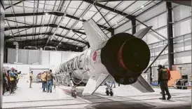  ?? UK Space Agency / Associated Press ?? Virgin Orbit said Thursday it is pausing all operations amid reports that the company is furloughin­g almost all its staff and seeking a funding lifeline.