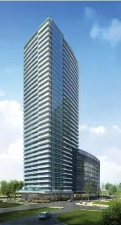  ?? LIBERTY DEVELOPMEN­T CORP. ?? The third of four condo towers by Liberty Developmen­ts Corp., Cosmos III, will rise 35 storeys and include 361 units.