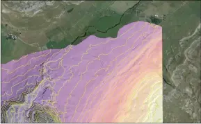  ??  ?? Freely available elevation data can be added to a project and formatted in so many ways.