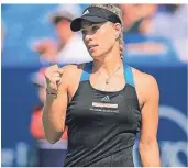  ?? FOTO: DPA ?? Faust geballt: Angelique Kerber freut sich über ihre Auftritte in Cincinnati.