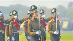  ?? HT PHOTO ?? Captain Tanya Sher Gill during the 72nd Army Day Parade in New Delhi on Wednesday.