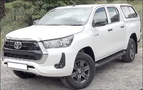  ?? (Courtesy pic) ?? A Toyota Hilux GD-6 Raider Double Cab 4x4, which is similar to the pri- vate vehicles used by security forces during the political unrest.