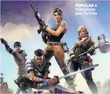  ??  ?? POPULAR A third of kids play Fortnite