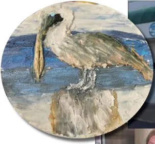  ?? PEG DEGRASSA - MEDIANEWS GROUP ?? This pelican cake, created by the bakers at The West Branch Baking Co., was copied from a picture that a customer submitted and wanted recreated on a cake. The bakers there said they are always up for challenges and enjoy requests that are “artsy.”