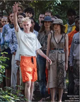  ??  ?? Reese Cooper
at his men’s spring 2021 show.