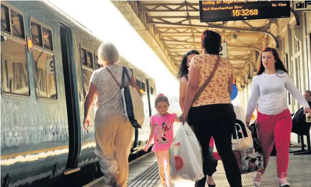  ??  ?? Arriva Trains Wales has faced criticism from passengers because of overcrowdi­ng and fare increases