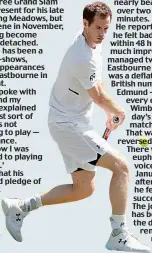  ?? GETTY ?? Out of the picture: Andy Murray