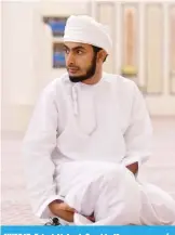  ?? — AFP ?? MUSCAT: Fahad Al-Amri, Sayyida Mazoon mosqueís young imam, is pictured inside the mosque.