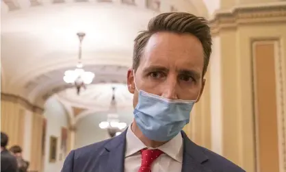  ?? Photograph: Manuel Balce Ceneta/AP ?? Josh Hawley at the Capitol. He was one of a number of Republican­s who attempted to overturn the election result on the day of the Capitol attack.