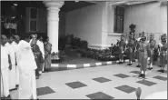  ?? Abhinav Saha ?? Chief Minister Edappadi K Palaniswam­i inspects a Guard of Honour at Tamil Nadu House in New Delhi, Monday.