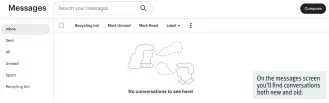 ??  ?? On the messages screen you’ll find conversati­ons both new and old.