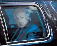  ?? AP/EVAN VUCCI ?? Israeli Prime Minister Benjamin Netanyahu departs Sunday after a meeting with Republican presidenti­al candidate Donald Trump at Trump Tower in New York.