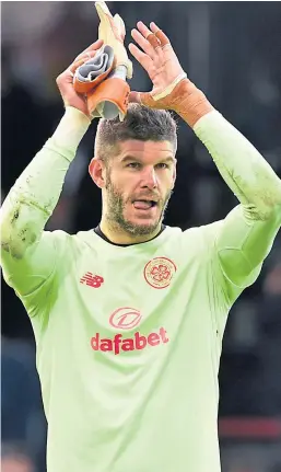  ??  ?? Fraser Forster: What a loan signing he has been for Celtic.