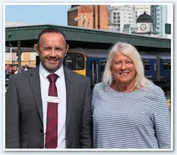  ?? NETWORK RAIL. ?? Andy Thomas, NR’s Wales Route Managing Director (left) and Wales Route Supervisor­y Board Chairman Margaret Llewellyn.