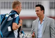  ??  ?? BACKCHAT: Michael Vaughan defended his comments on Stuart Broad