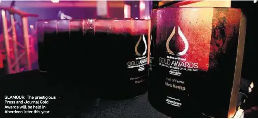  ??  ?? GLAMOUR: The prestigiou­s Press and Journal Gold Awards will be held in Aberdeen later this year