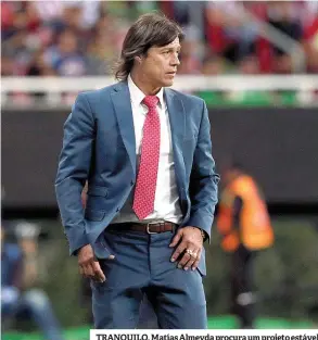  ??  ?? TRANQUILO. Matías Almeyda procura um projeto estável